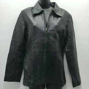 Vintage black leather jacket